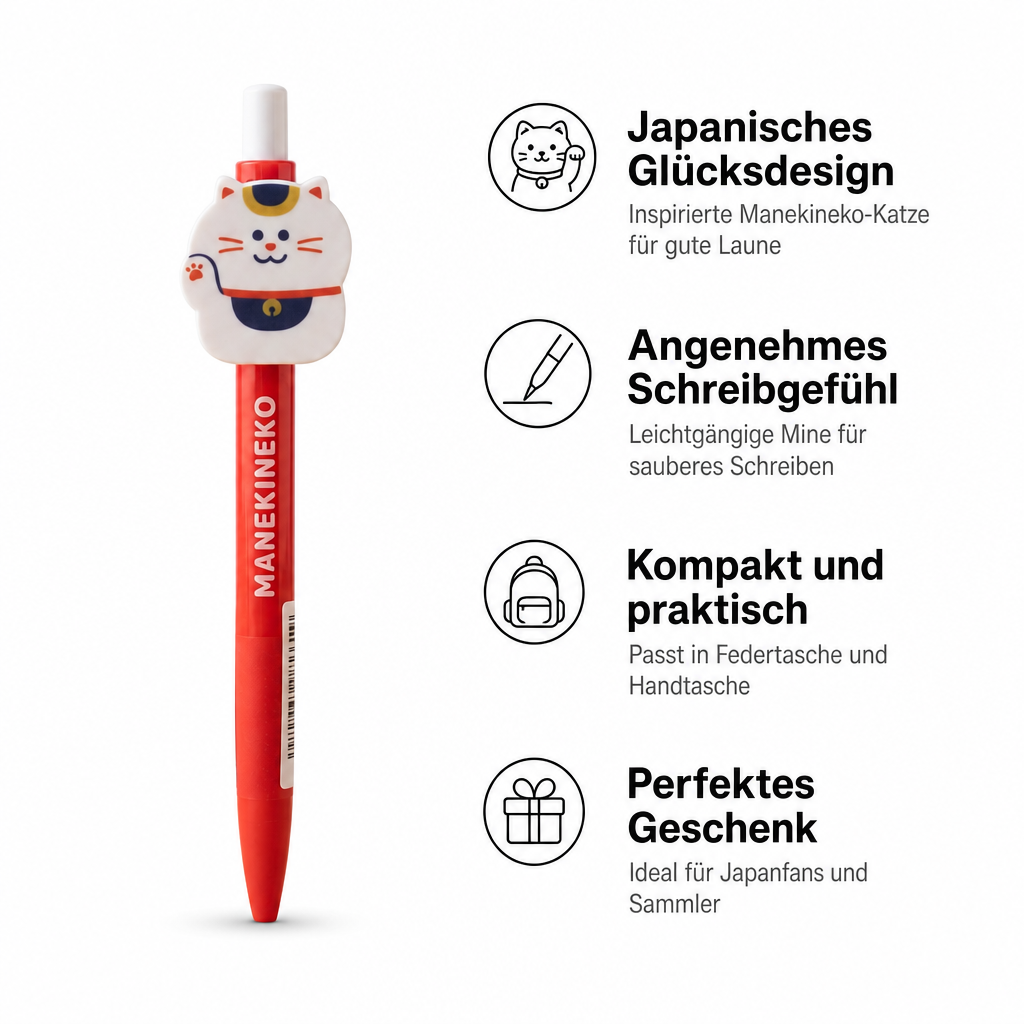 Manekineko Kugelschreiber Katze – Glückskatze Design