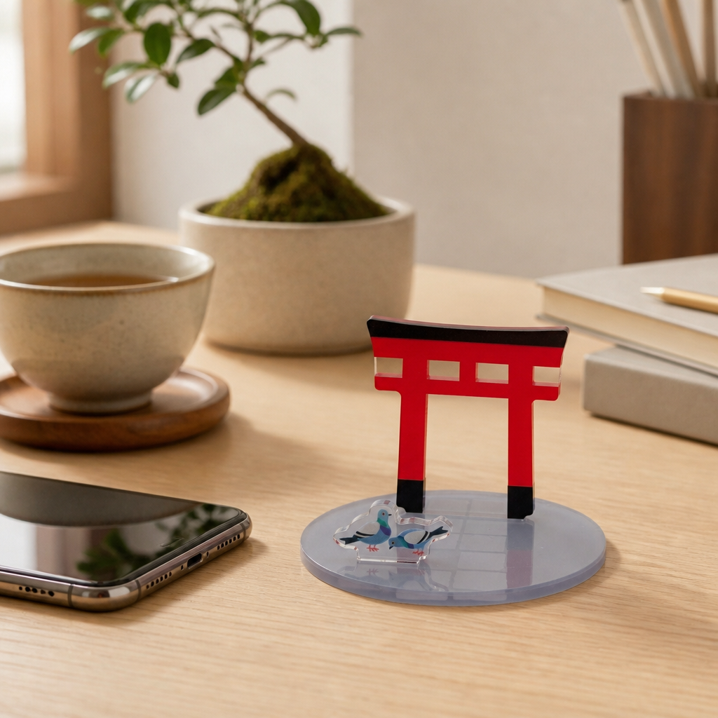 Acryl Smartphone-Ständer Torii – Japanisches Tor-Motiv