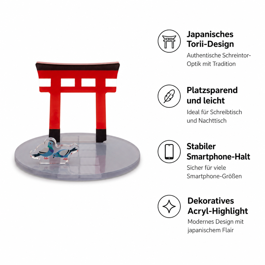 Acryl Smartphone-Ständer Torii – Japanisches Tor-Motiv