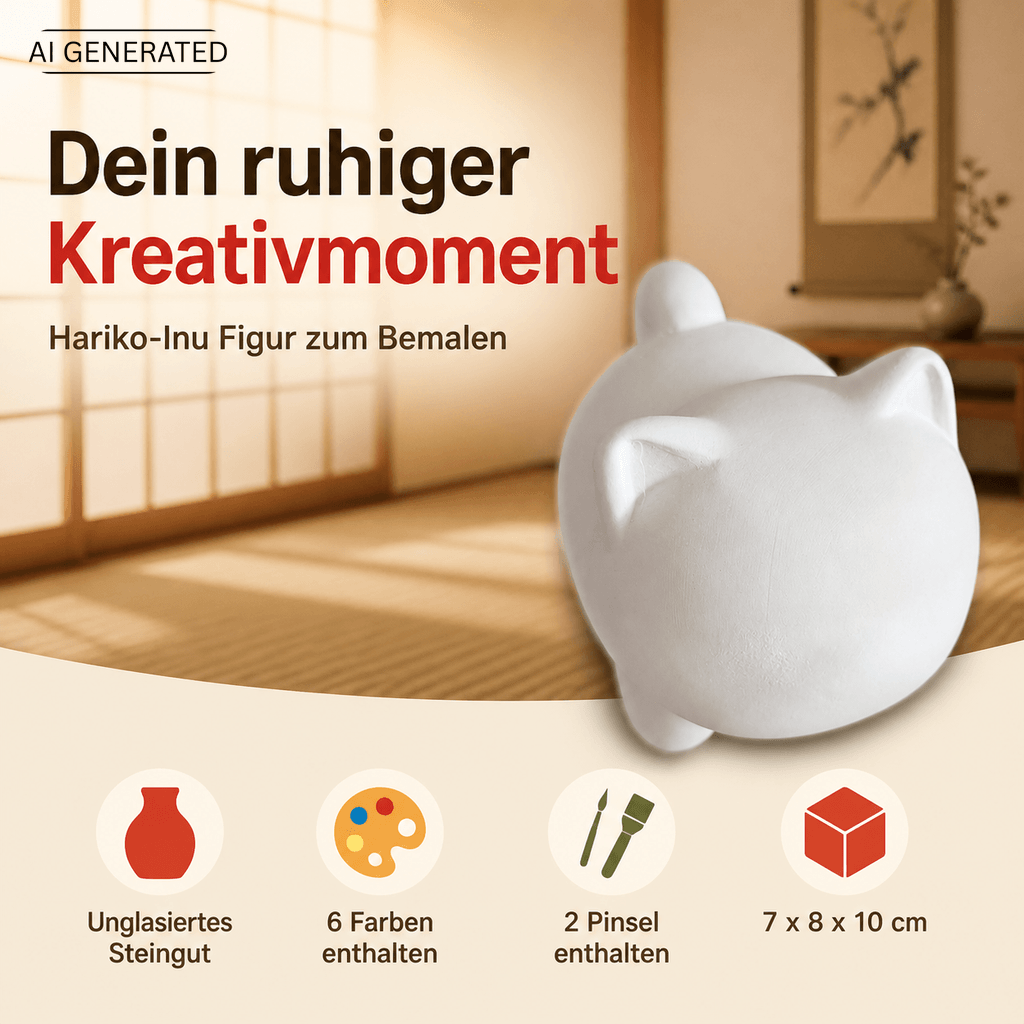 Hariko-Inu - Nurie Mascot Figur zum Bemalen