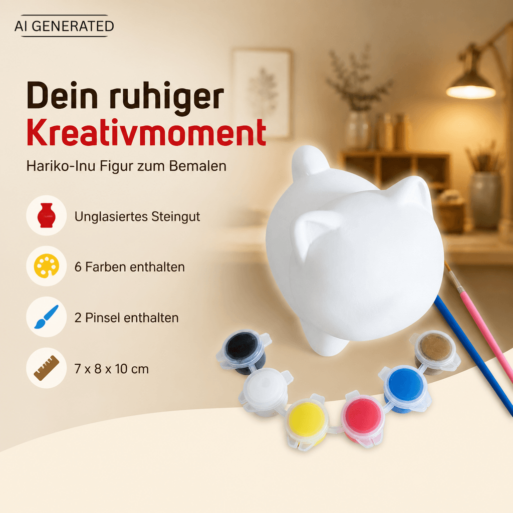 Hariko-Inu - Nurie Mascot Figur zum Bemalen
