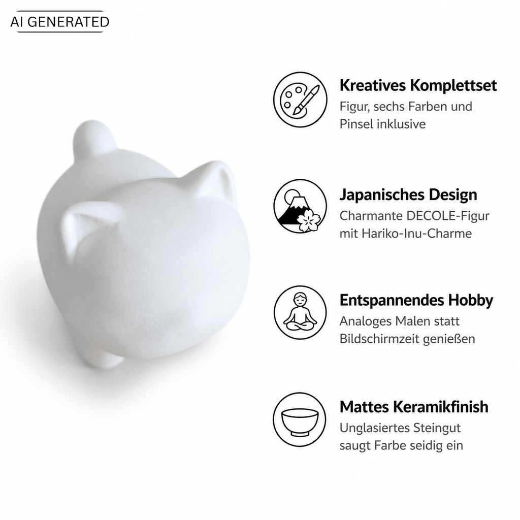 Hariko-Inu - Nurie Mascot Figur zum Bemalen