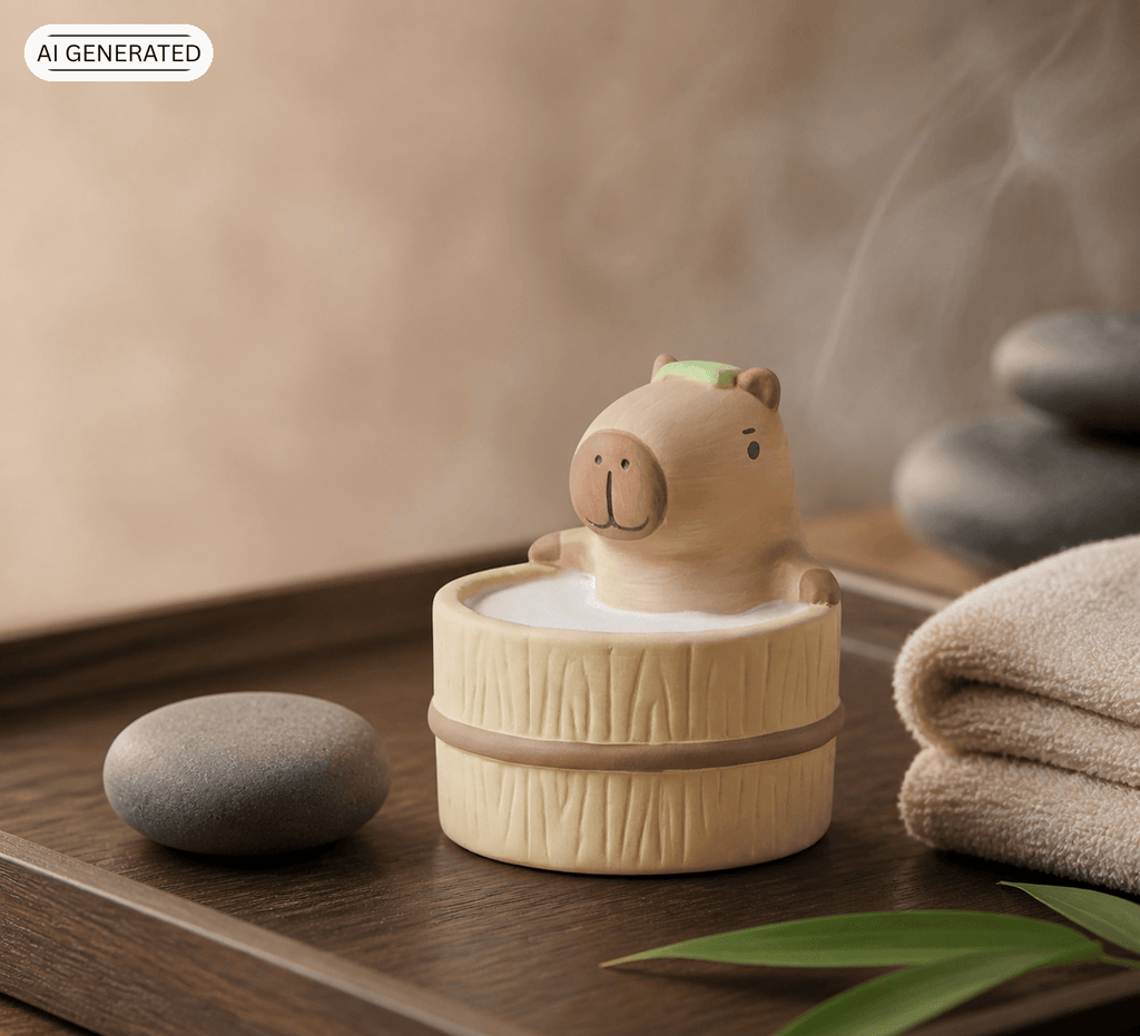 Yururi Biyori Aromafigur Capybara (Wasserschwein) im Onsen