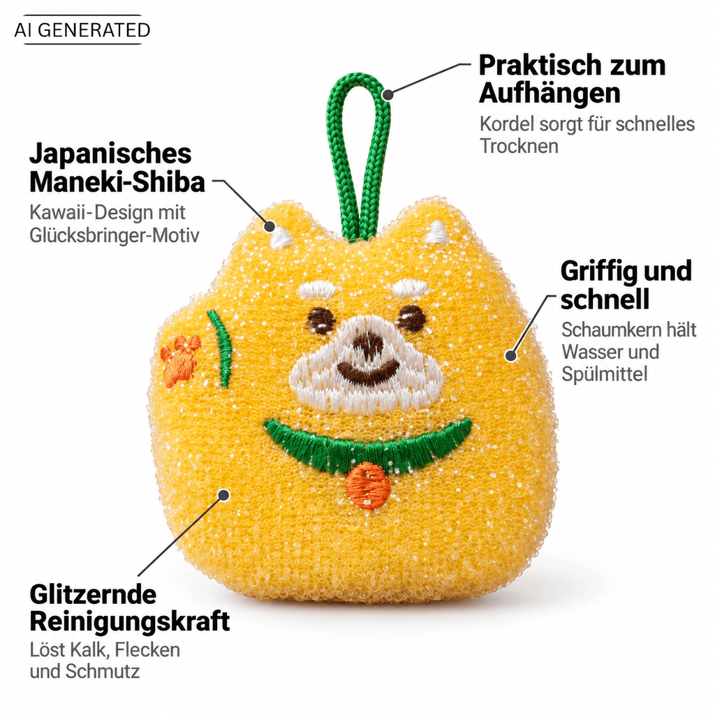 Reinigungsschwamm Maneki Shiba Inu