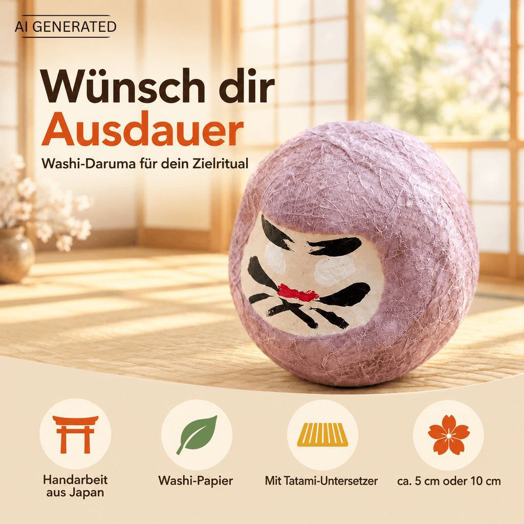 Daruma aus Washi: handgefertigter Glücksbringer aus Japan
