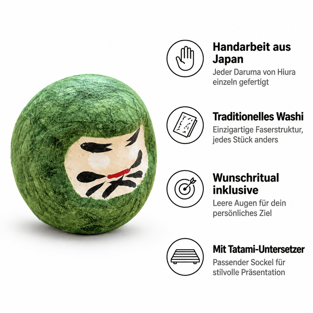 Daruma aus Washi: handgefertigter Glücksbringer aus Japan