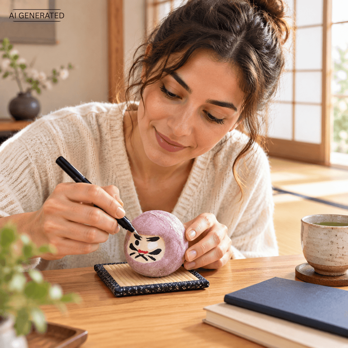 Daruma aus Washi: handgefertigter Glücksbringer aus Japan