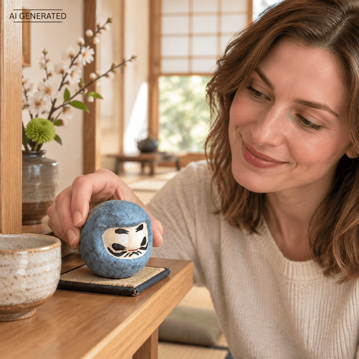 Daruma aus Washi: handgefertigter Glücksbringer aus Japan