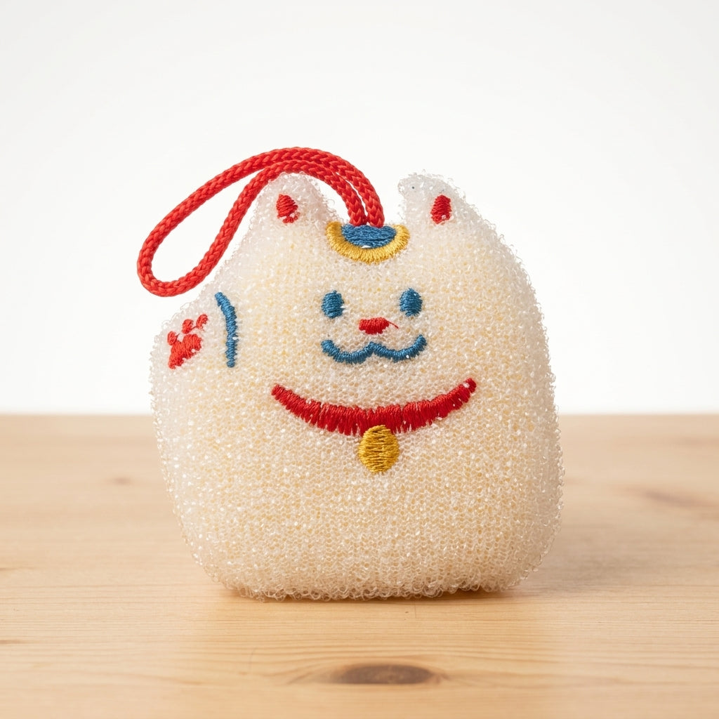 Reinigungsschwamm Maneki-neko Winkekatze