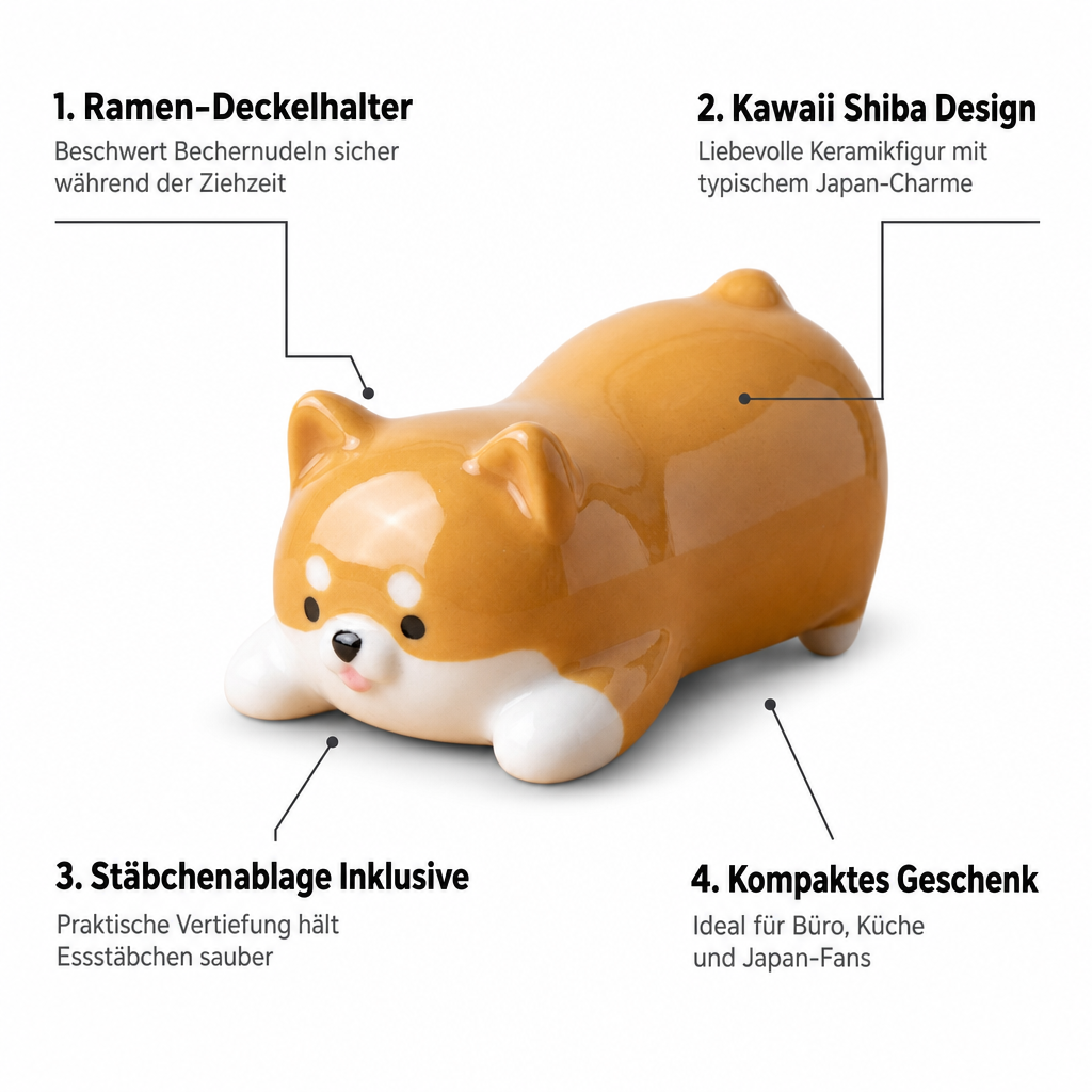 Cup Noodle Halter und Stäbchenablage Shiba Inu