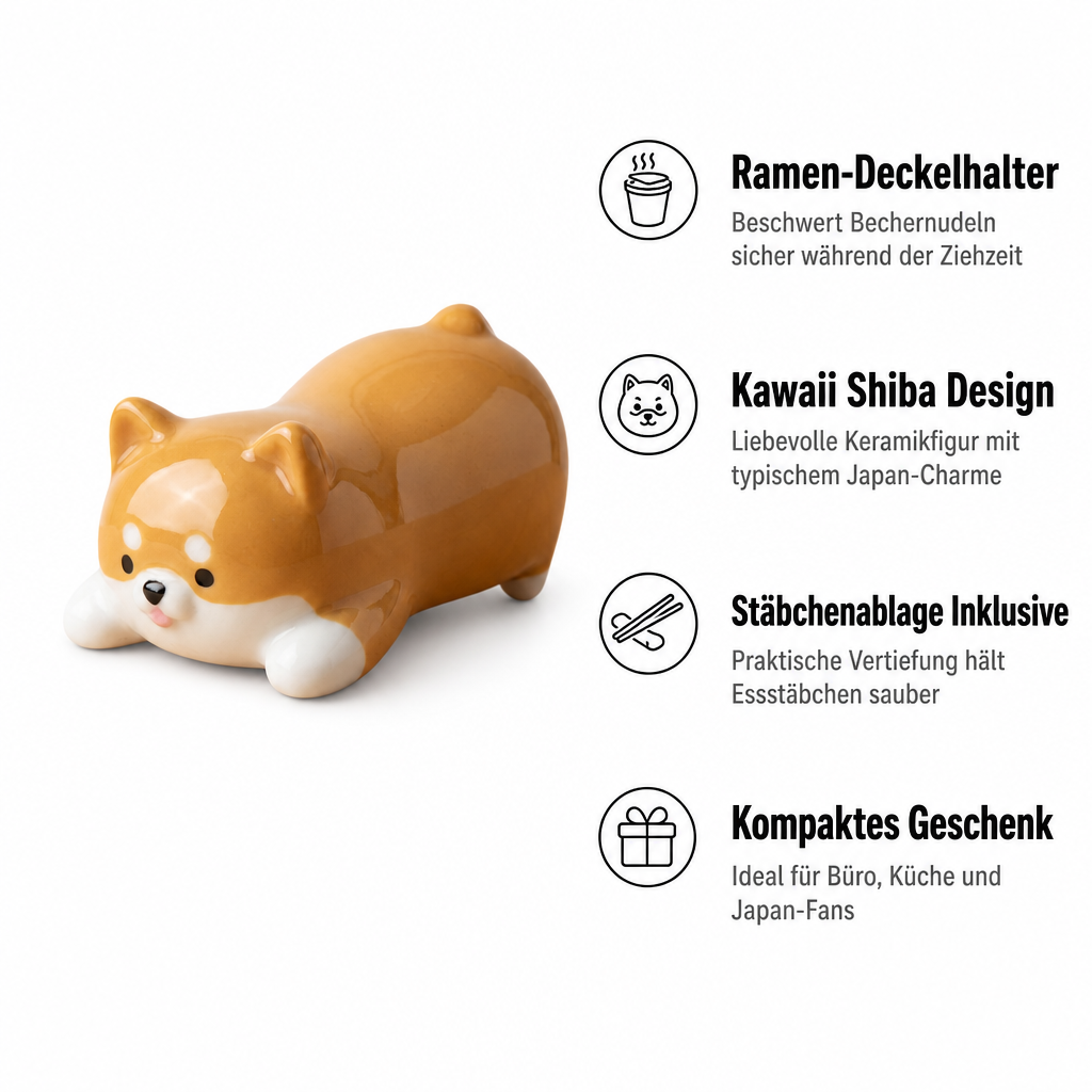 Cup Noodle Halter und Stäbchenablage Shiba Inu