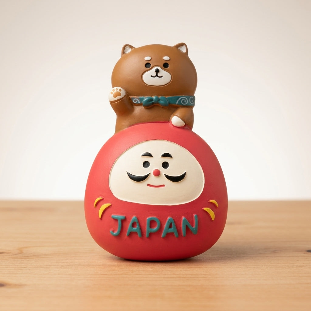 Japan Magnet Shiba Inu auf Daruma