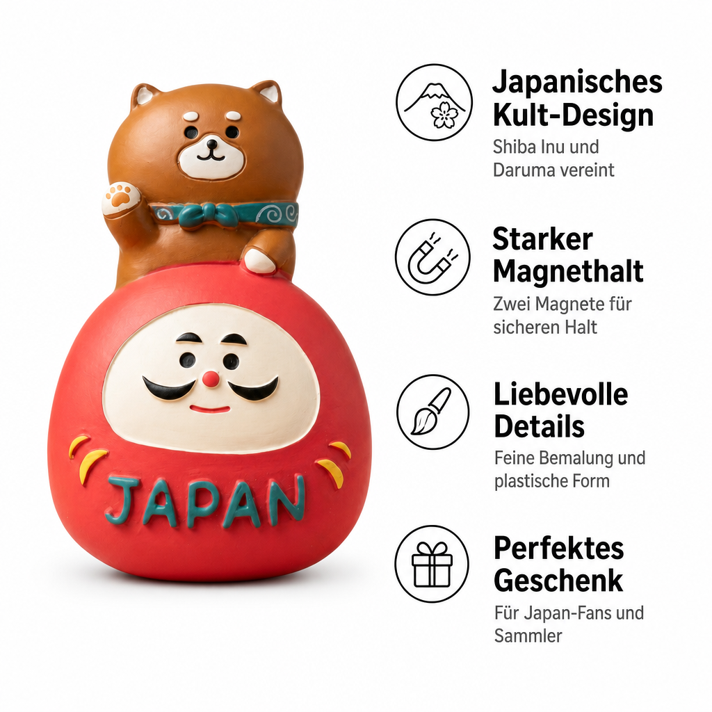 Japan Magnet Shiba Inu auf Daruma