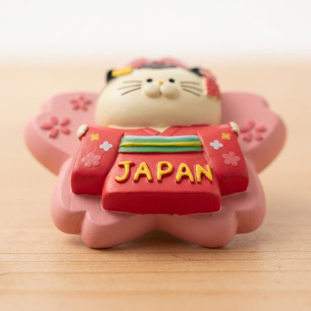 Japan Magnet Maiko-Katze auf Kirschblüte