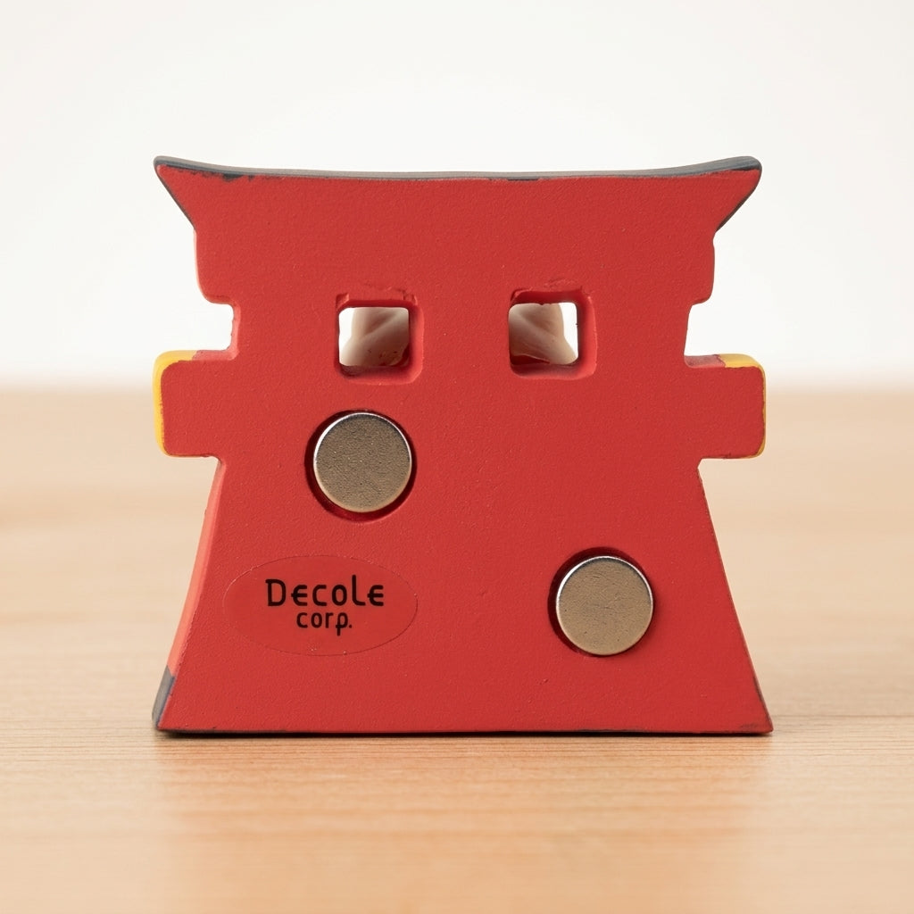 Japan Magnet Rotes Torii mit Maneki Neko Glückskatze