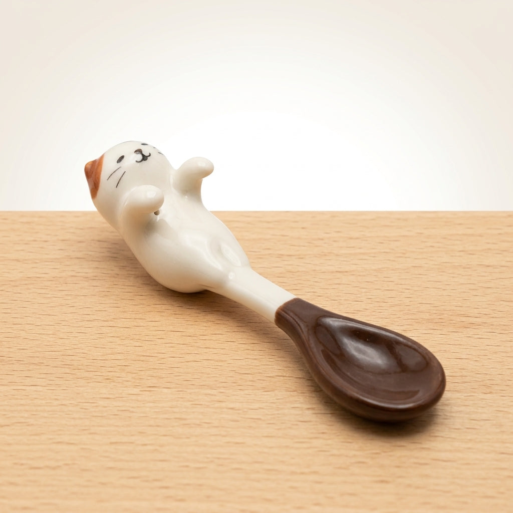 Keramik-Löffel japanische Glückskatze Mike-neko