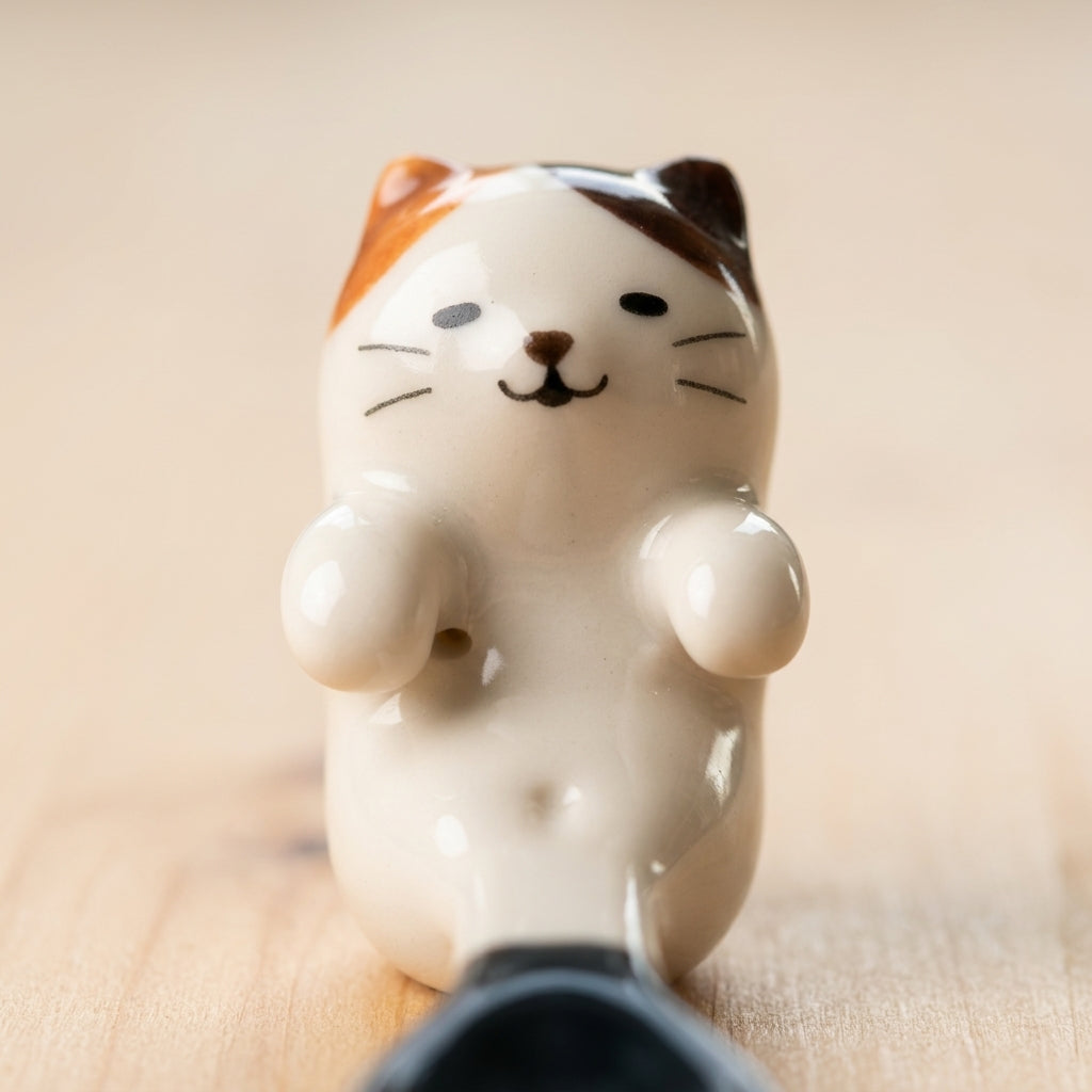 Keramik-Löffel japanische Glückskatze Mike-neko
