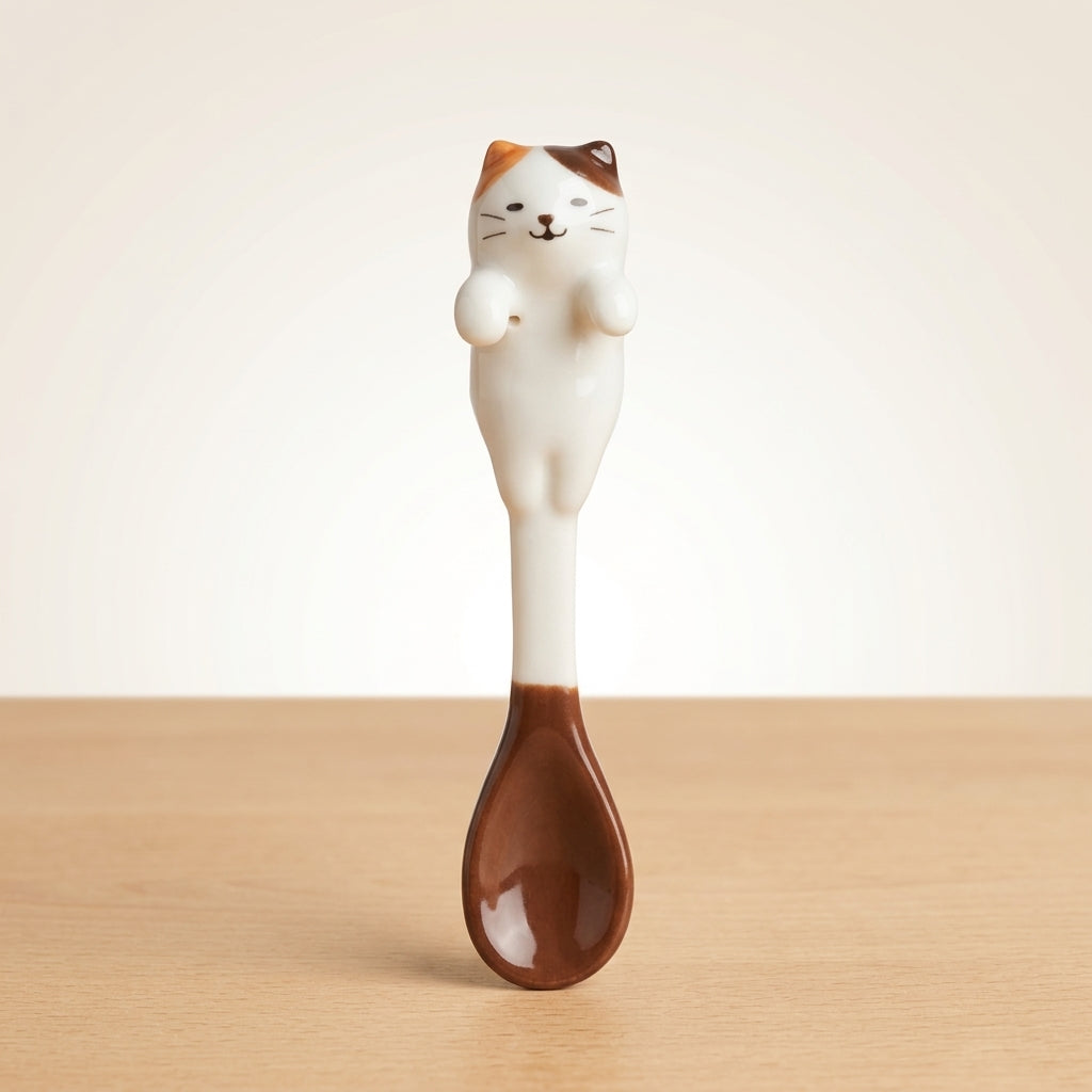 Keramik-Löffel japanische Glückskatze Mike-neko