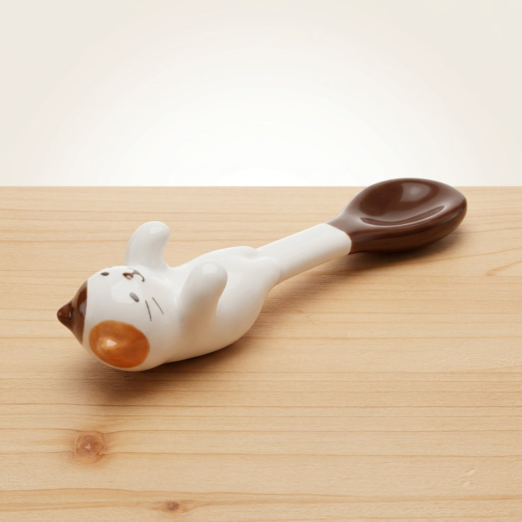Keramik-Löffel japanische Glückskatze Mike-neko