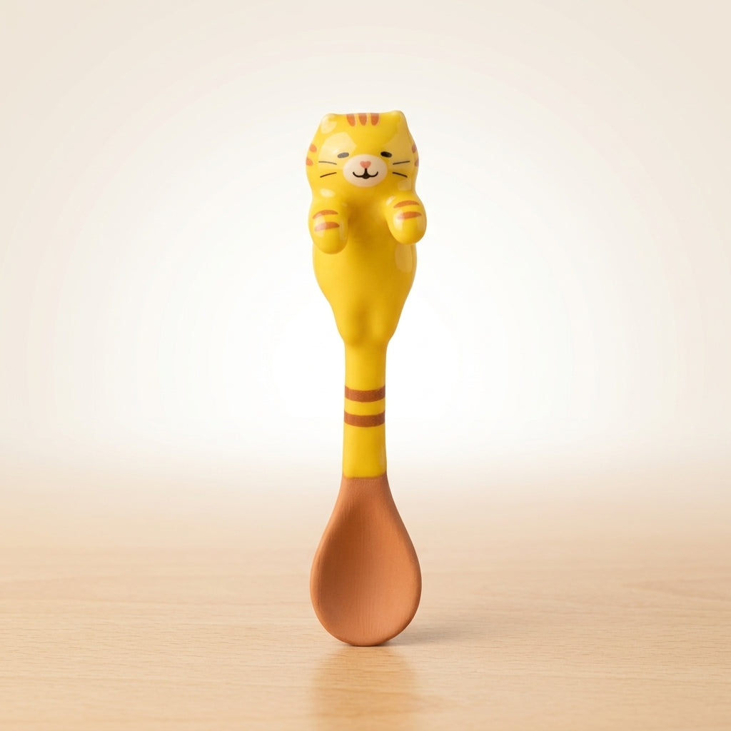 Keramik-Löffel Tigerkatze Tora-neko