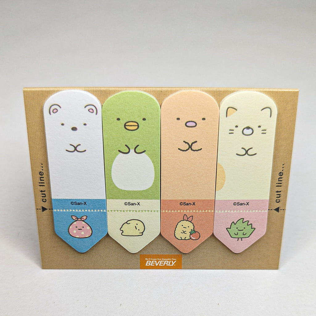 Sumikko Gurashi Cocosasu | Set mit 4 verschiedenen Designs der niedlichen Haftnotizen als Lesezeichen verwendbar