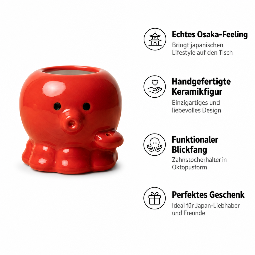 Takoyaki Oktopus Zahnstocherhalter  aus Keramik
