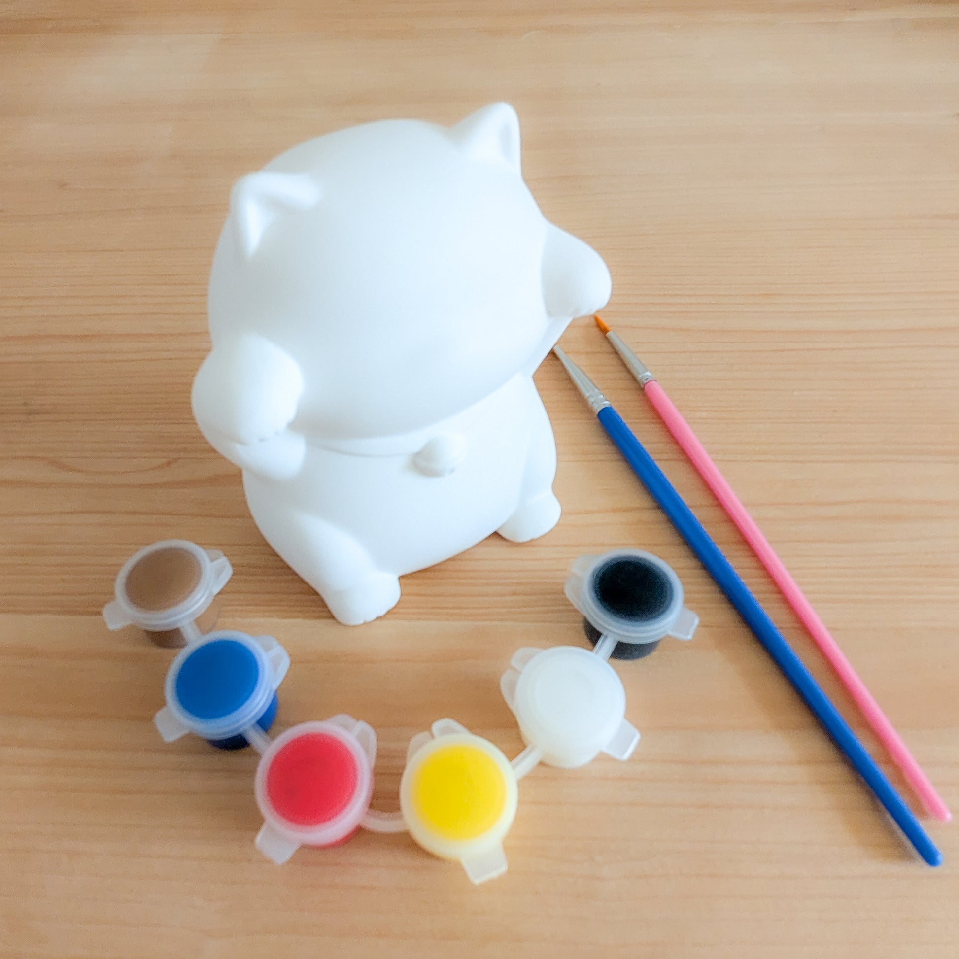 Nurie Mascot Bemalfigur Katze – DIY Glückskatze zum Selbstbemalen