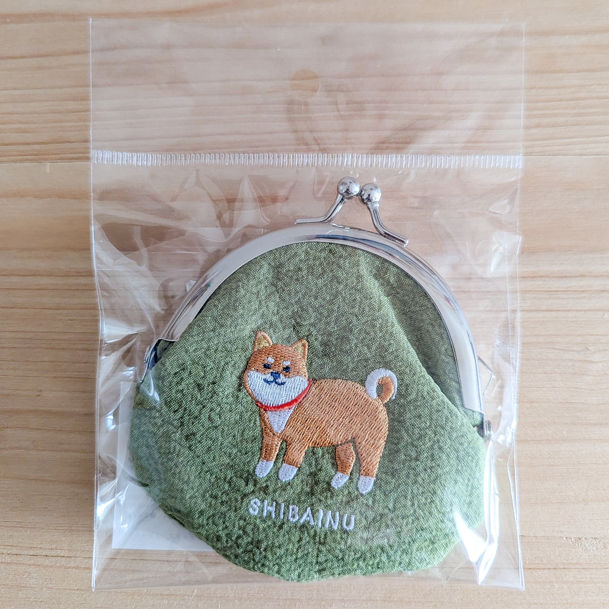 Stoff-Geldbörse Shiba Inu – gesticktes Motiv